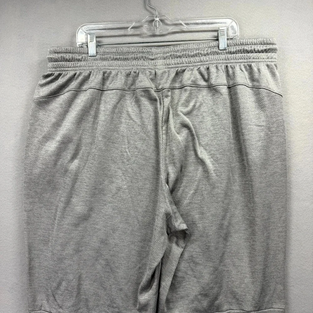 Adidas Track Pants Mens 2XL Gray Heather Essentials Matte Cut 3-Stripes Athletic